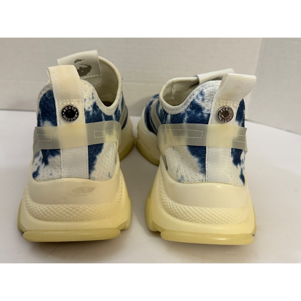 Steve Madden Myles Blue White Tie Dye Chunky Platform Sneakers Womens 8M - Picture 8 of 10